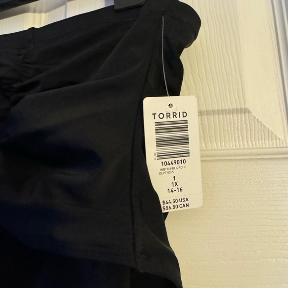 Never Worn. High Waisted & Ruched Bathing Suit Bottoms - Picture 3 of 3